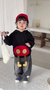 Childrens clothing Korean style spring outfits baby spring outfits 2026 Childrens clothing cartoon sweatshirt and boys jeans set