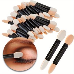 10 Packs Nail Mirror Powder Brushes & Double Sided Eyeshadow Applicator Kit