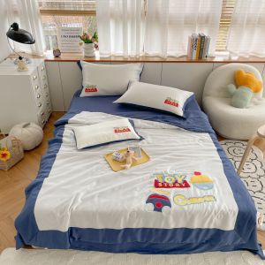 (💥 FREESHIP MAX) BỘ CHĂN GA GỐI LỤA TENCEL CHO BÉ TRAI- MỀN CHẦN HÈ TENCEL100% NHẬP KHẨU  SET 4 MÓM