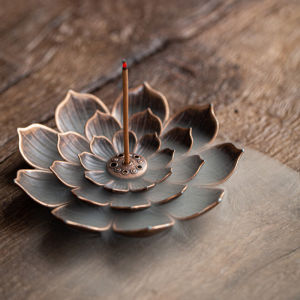 Giấc Mơ Hunter Giá Đỡ Que Đốt Hương Hoa Sen Dòng Sen Hợp Kim Sáng Tạo Nhà Đế Cuộn Gỗ Đàn Hương Đốt Hương Cho Zen