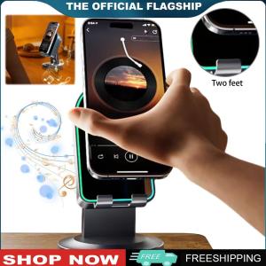 [ZENLEA6]ลำโพงบลูทูธพกพา 2-in-1 พร้อมที่วางโทรศัพท์และไฟ RGB สำหรับใช้ในบ้านและสำนักงาน