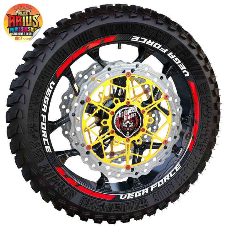 Yamaha Vega Force (Set: Harap at Likod 4 Sides)Mags Sticker | Lazada PH