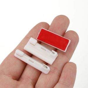 NEXTYOO 50Pcs Nhựa Trâm cài áo bằng nhựa Trắng Nhiều kích thước chiều dài Huy hiệu tự làm Nhẹ  sau tự dính Khóa cài thẻ tên Phổ quát