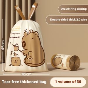 KS Kappabala ถุงใส่ขยะแบบพกพาหนาครัวหอพักในครัวเรือนไม่ฉีกขาดถุงใส่ขยะ Tali Tambang Ukuran Besar