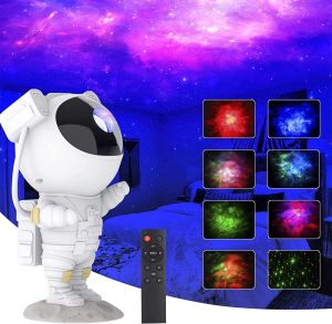 Star Projector Galaxy Night Light Astronaut Space Projector Starry Nebula Ceiling LED Lamp with Timer and Remote For Kids Room