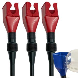 GLOCALL Retractable Auto Fuel Funnel All Purpose Automotive Funnels Plastic Flexible Funnel Petrol for Cars and Motorcycles Draining Tool Snap Funnel Wide Mouth Funnel Engine Oil (5Pcs)