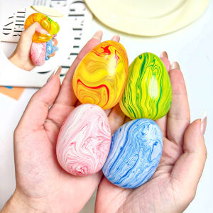 JJT Marble Egg Squishy Toy Stress Relief Slow Rebound Playful Sensory Fun for Kids and Adults