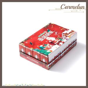 [Carmelun] Christmas Series Doll Keychain Gift Box Toy Kawaii Santa Claus Xmas Tree Elk Keyring Bag Pendant Toys Christmas Gifts