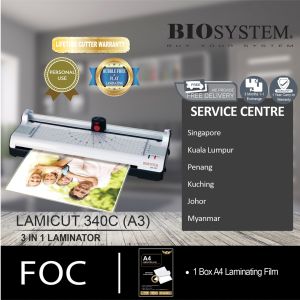 BIOSYSTEM 3in 1 A3 size Personal Laminator Style 340C
