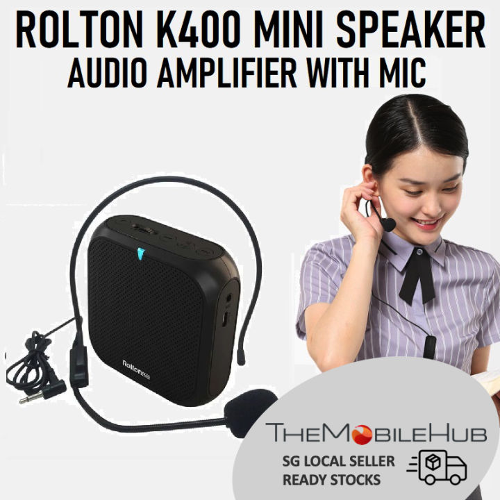 Rolton K400 Portable Mini Loud Speaker with Mic Audio Amplifier