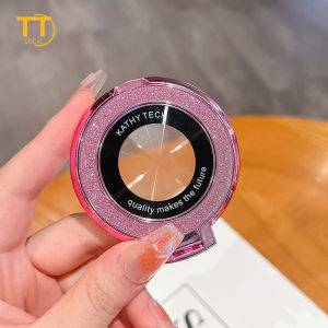 Tri-Town Simply Color Plain Round Magnetic Phone Holder for IPhone 16 15 14 13 12 Pro Max Plus Foldable Ring Grip Stretchable Desk Stand Color