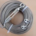 Bộ dây cáp phơi quần áo cáp thép 5mm - Tặng 4 khóa cáp và 2 tăng đơ - Công cụ tiện ích. 