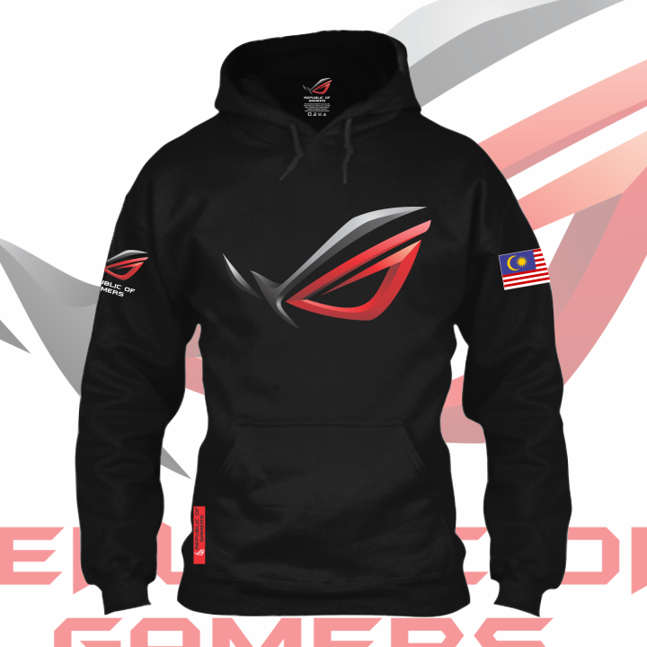 Hoodie Pull Over ROG Asus Gaming PC Malaysia Team