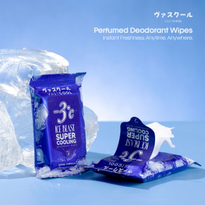 LeClair VASTCOOL -3°C ICE BLAST Super Cooling Deodorant Wipes (8 Sheets)