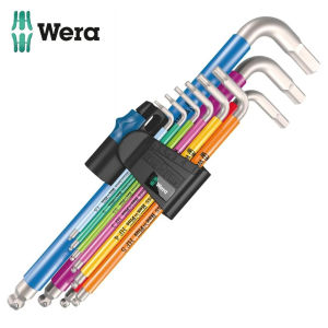 Wera 3950/9 Hex-Plus Stainless Steel HF 1 L-Key Set (9pc) - Screw Holding Function Allen Key - Anti-Rust & Anti-Strip Metric Set (05022721001)