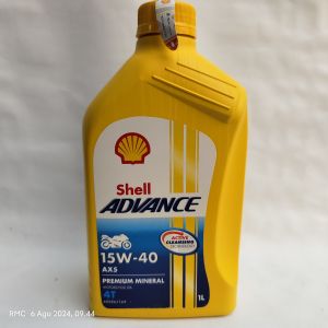 OIL SHELL MURAH MOTOR HELIX HX5 15W-40 API SN/CFACEA A3/B3 1L 1000ML PREMIUM MULTI-GRADE MOTOR OIL