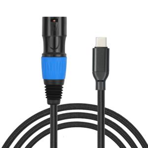USB Type C to 3Pin XLRs Male Connectors Microphones Cable Balanced Sound Cord for Mixers and Amplifiers