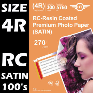 IJT 4RG 4RR 4RS 260gsm 270gsm 270g RC Glossy Satin Rough Premium Photo Paper 4R Size 4x6 4 x 6 102mm x 152mm 100sheets ( BEST QUALITY 4R GLOSSY PHOTO PAPER Resin Coated )
