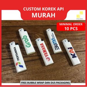 10 PCS KOREK API CUSTOM/KOREK PROMOSI/KOREK API CRICKET/KOREK PRINT UV 1 SISI