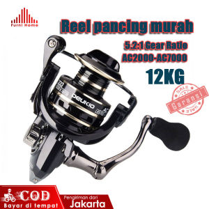 Reel pancing deukio spool metal ac2000-7000 spinning reel max drag 8kg maksimum tarikan 5.2:1 ac2000-ac7000 kecepatan tinggi kum