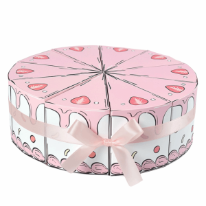 JAYQQ 10PCS Multicolor Triangle Cake Gift Box Cartoon Strawberry Rainbow Present Box Thicken Paper Gift Packaging Box For Candy Cookie