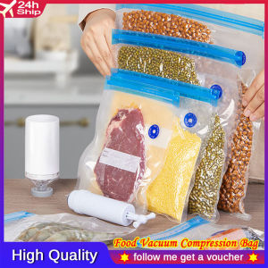 Free Gift 1/5pcs Reusable Vacuum Food Bag Household Airtight Preservation Bag Safe Environmentally Friendly Healthy and Non-Toxic Food Storage Seal Bags Kitchen Accessories