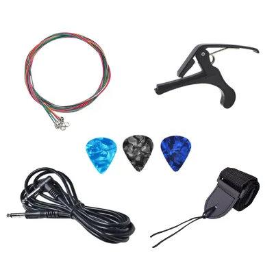 Guitar Accessories Set Strings Finger Paddles CapoFretboard Adhesive Paper String Nail Nut Set