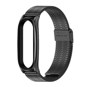 Thép không gỉ dây khóa kim loại cho Xiaomi Mi Band 6 5 4 3 Vòng Đeo Tay Mi Band 5 4 3 correa dây đeo cổ tay pulseira Mi Band 6 phiên bản toàn cầu
