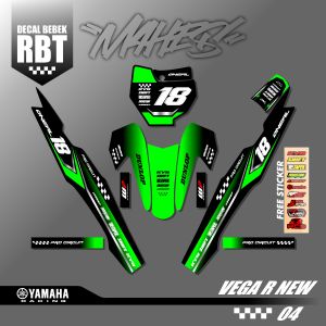 Decal Stiker Bebek RBT/GTX VEGA R NEW Stiker Striping Motor RBT Bebek Modif Terbaru SUPERMOTO YZ CRF KLX KX KTM RBT GTX NEW - Mahes Striping RBT VEGA R NEW 04