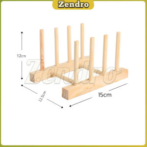 ZEO Wooden Dish Mugs Cup Bowl Drying Shelf Drain Rack Book Holder Kitchen Organizer