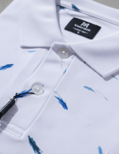 Áo thun polo nam Khatoco xẻ tà không túi(L-3XL)
