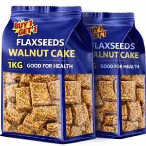 Flaxseed & Walnut Healthy Cake Low Calorie | Weight Loss Snack | Sugar Free High Fiber