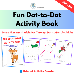 LearnBuddy Fun Dot-to-Dot Activity Book Printed Activity Booklet for Kids Aged 3+