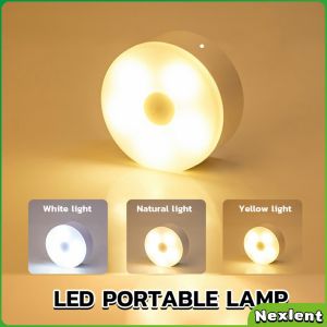Stick Tap Push Lamp Night Light USB Rechargeable Stick-on Push Light Wireless Cabinet Counter LED