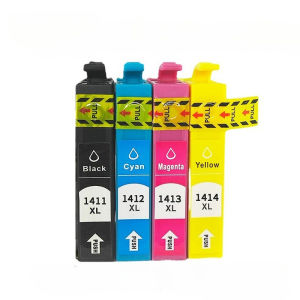 Compatible T1411 T1412 T1413 T1414 Ink Cartridges Replacement for Epson ME33 ME35 ME330 ME350 620F Office 82WD WP-7018 Printers Black/Cyan/Magenta/Yellow 4 Colors