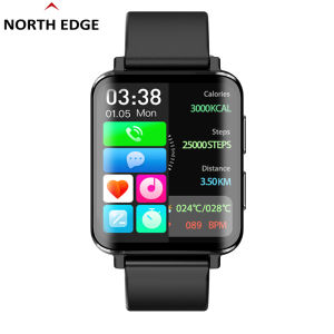 NORTH EDGE G9 health GLU measurement watch HR BP GLU SPO2 Curved Glass Screen Bluetooth Call Watch Calculator Watch Mens and Womens Watch IP67 Waterproof Compatible with IOS and Android