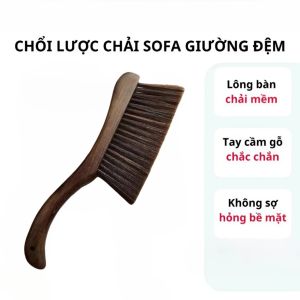 Chổi Phủi Bụi Cán Gỗ Cao Cấp – Lông Mềm Không Trầy Xước Làm Sạch Sofa Nệm Nội Thất Quần Áo