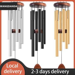 [COD] WANGDANDA Ship within 24 hours Classic 26 Inch Aluminum Pipe Wind Chimes With Wooden Hanging Tag Farmhouses Terraces Gardens Balcony Corridor Decoration