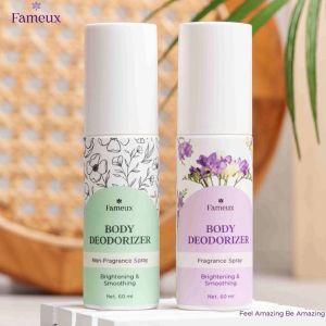 Fameux Body Deodorizer Brightening & Smoothing Skin Deodorant Spray Deo Semprot Fragrance