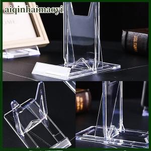 aiqinhaimaoyi Clear Display Easels Adjustable Transparent Plastic Plate Holder Stand Pictures Frame Rack Wedding Birthday Home Decoration