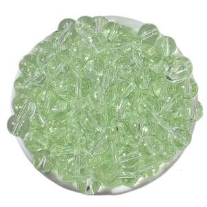 100pcs hạt kính trong với lỗ 8mm cho dự án đồ thủ công làm vòng đeo tay crafting phụ kiện