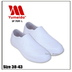 Fanie Shoes - Yumeida 7091 38-43 Sepatu Slip On Putih Perawat / Sepatu PCU / Sepatu Non Medis / Slip On Pria / Sepatu Rumah Sakit / Sepatu APD / SepatuCrocs / Sandal Baim Waterproof