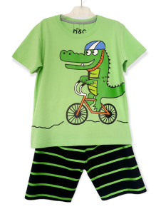 Setelan anak laki laki Crocodile green Size 2-10 THN / baju anak / baju murah / COD