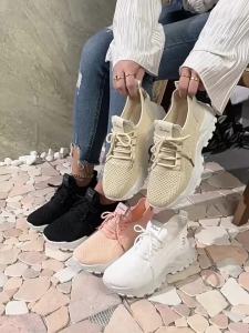 New 2025 Mesh Shoes For Women Summer WomenS Shoes Versatile Fashionable Breathable Sporty Mesh Sneakers With Thick Soles