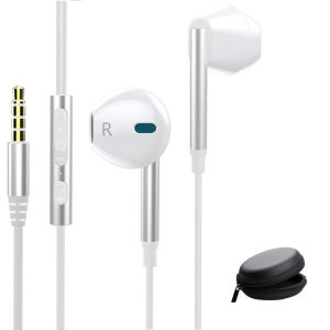 JY M15 3.5mm Wired Earphones Noise Cancelling Headphones With Mic Metal Stereo Sound Heavy Bass In-Ear Earpiece Headsets For Mobile Gaming