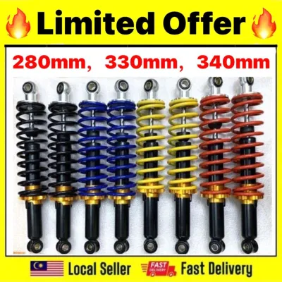 Gas Absorber 330mm 340mm 280mm EX5 Wave 100 110 125 Dash Bonus Sport Rider Lagenda Demak Adjustable absober wave125 mr2