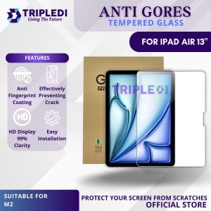 TRIPLEDI Tempered Glass For iPad Air 13 inch M2 2024 TD3201 Anti Gores HD Screen Guard 9H Hardness Pelindung Layar Tablet Kaca Scratch Protector A2898 A2899 A2900