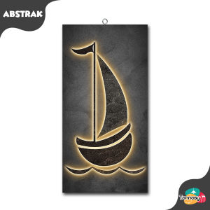 TENNESY Hiasan Dinding Abstrak Aesthetic 15x30cm Dekorasi Dinding Kamar Kapal Pajangan Kayu Poster Dekorasi Rumah