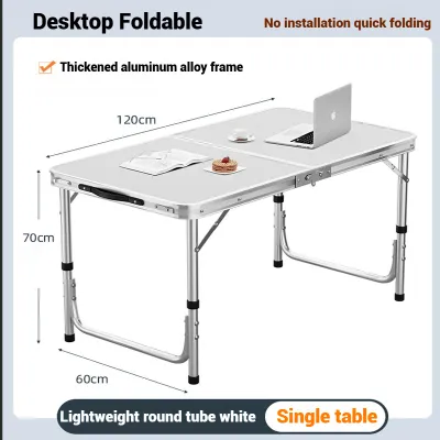 JIAJU Foldable Dining Table No Chair Outdoor Banquet Table Aluminum Edge Multifunctional Portable Table With Handle Jadual Luar Papan picnic 铝边折叠桌