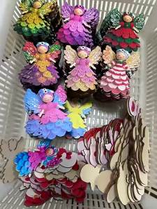 [COD] 24-piece Christmas colorful wooden horse hanging decorations Christmas New Year party decorations